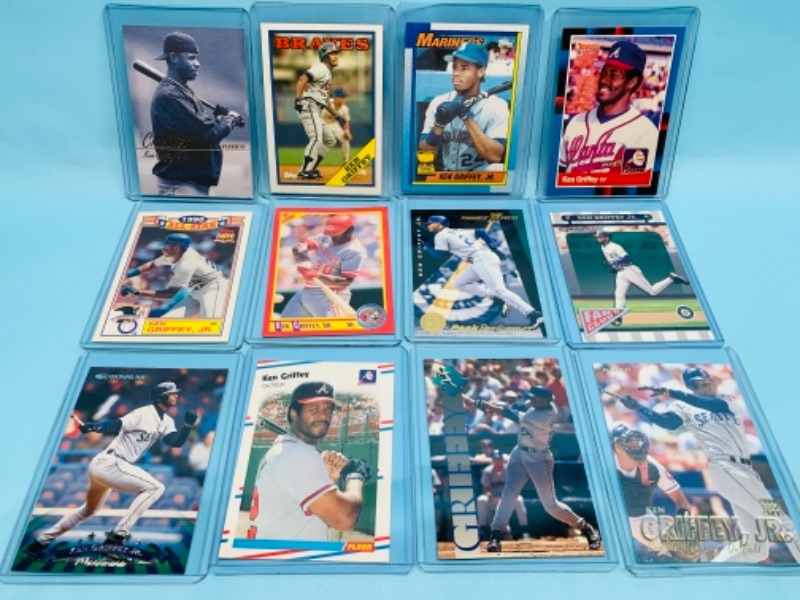 Photo 1 of 277948…12 ken Griffey jr. Trading cards in hard plastic sleeves 