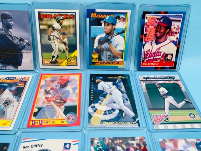 Photo 2 of 277948…12 ken Griffey jr. Trading cards in hard plastic sleeves 