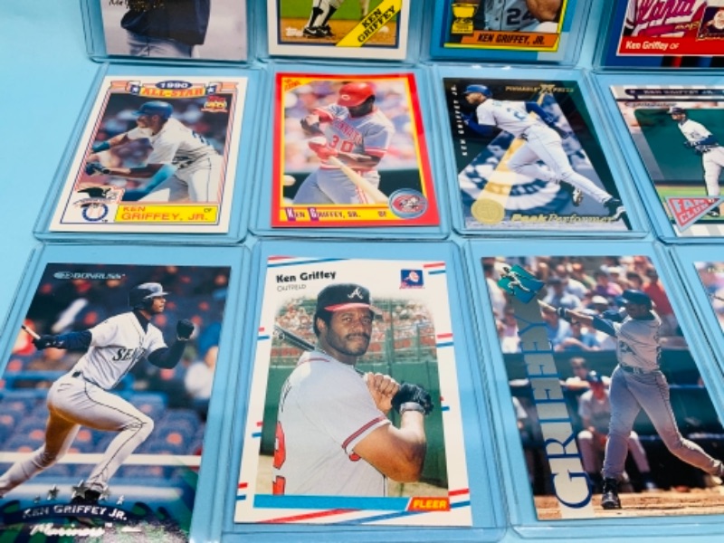 Photo 4 of 277948…12 ken Griffey jr. Trading cards in hard plastic sleeves 