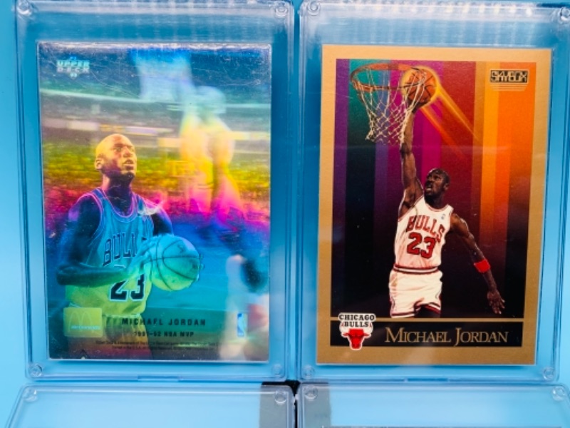 Photo 2 of 277953…4 Michael Jordan trading cards in hard plastic cases 