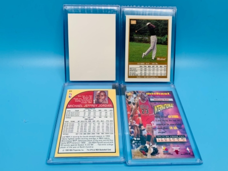 Photo 3 of 277953…4 Michael Jordan trading cards in hard plastic cases 