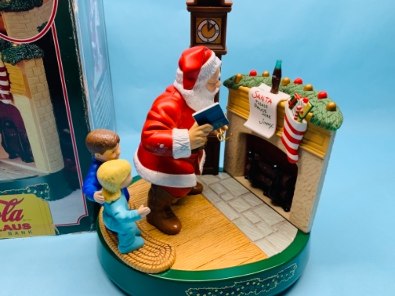 Photo 3 of 277966…vintage Coca Cola Santa Claus die cast and plastic mechanical bank with original box 