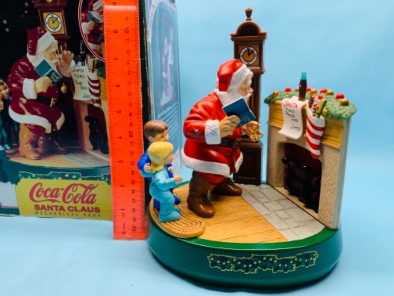 Photo 1 of 277966…vintage Coca Cola Santa Claus die cast and plastic mechanical bank with original box 