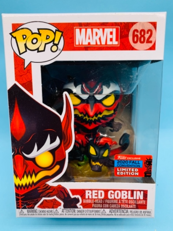 Photo 1 of 277987…Funko pop marvel red goblin fall convention limited edition bobble head figure in original box 