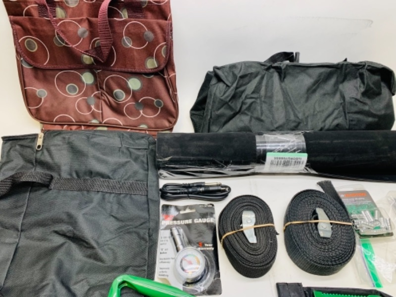 Photo 3 of 278008…folding camp shovel, carry bags, bow and arrow accessories, pressure gauge , mat, and more 