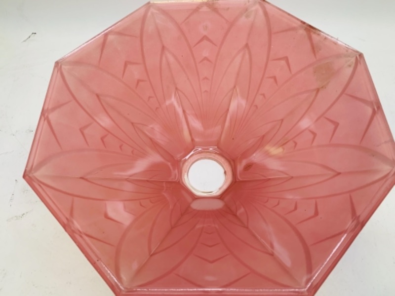 Photo 6 of 278012…vintage Art Deco glass lamp shade- has some stains 