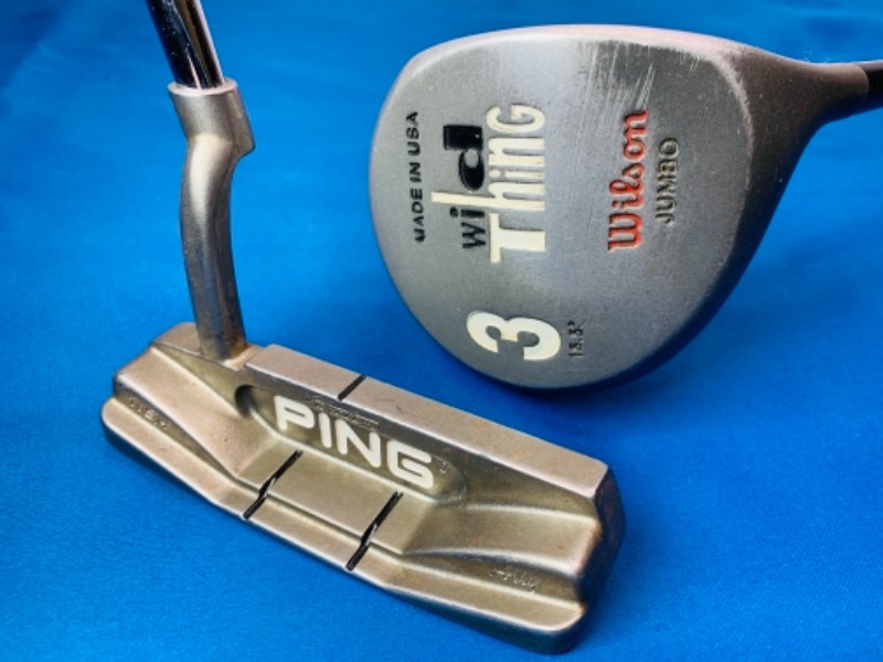 Photo 1 of 278047…one ping karsten putter and one Wilson wild thing graphite jumbo 3  golf club 