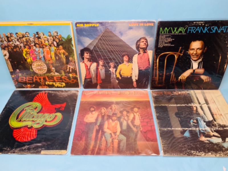 Photo 1 of 278080…6 vinyl records with condition issues on cover or record in plastic sleeves 