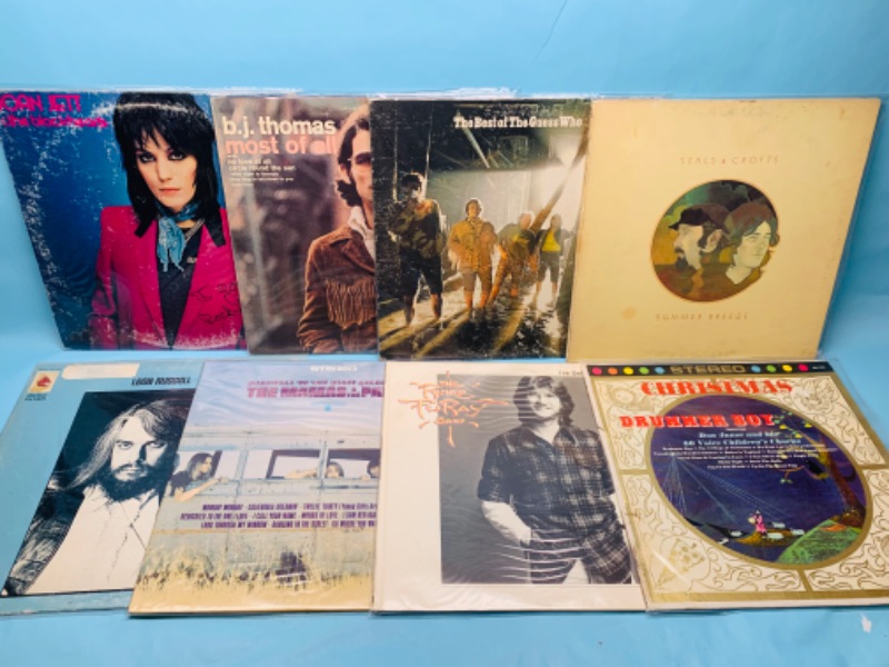 Photo 1 of 278081…8 vinyl records with condition issues on cover or record in plastic sleeves 