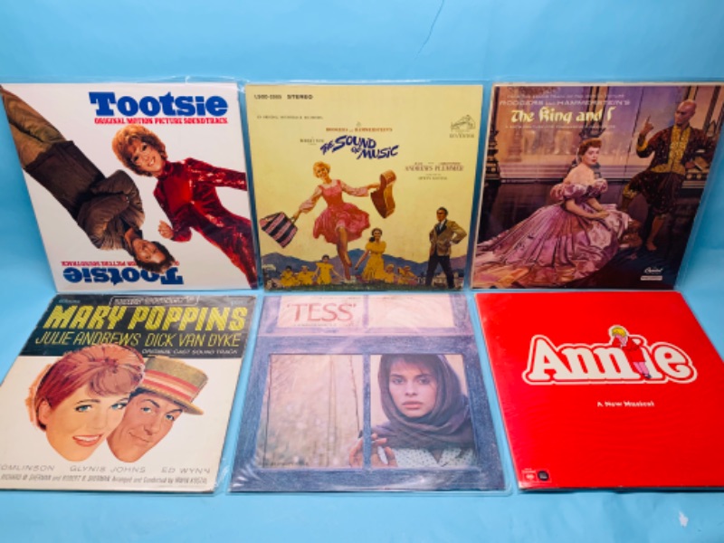 Photo 1 of 278082…6 vinyl soundtrack records in great condition for age in plastic sleeves 