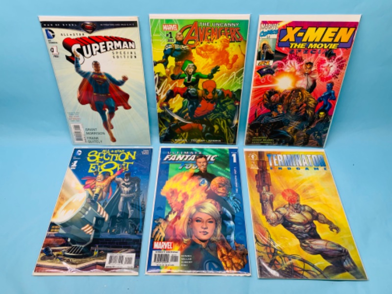 Photo 1 of 278093…6 comics all number ones in plastic sleeves