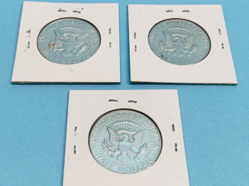 Photo 2 of 278101…3 circulated 90% silver Kennedy half dollar coins 