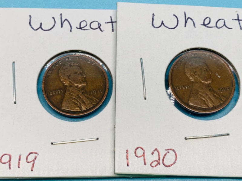 Photo 4 of 278105…circulated old wheat pennies and 2 Buffalo nickels 