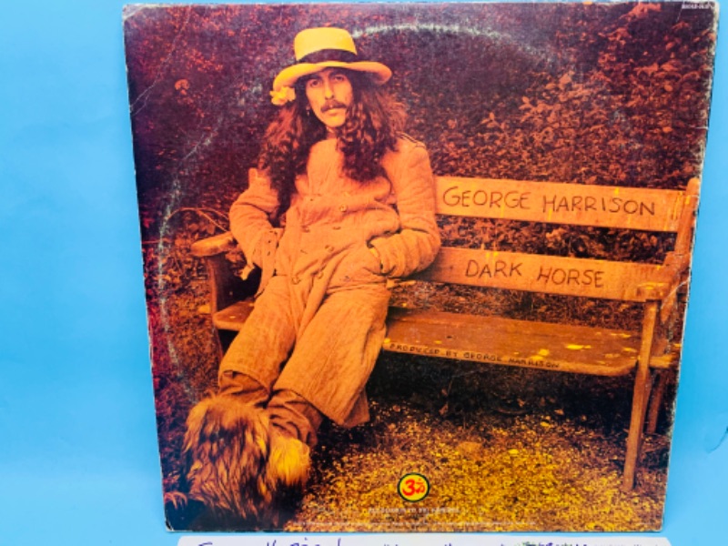 Photo 3 of 278113…George Harrison dark horse vinyl record in plastic sleeve 