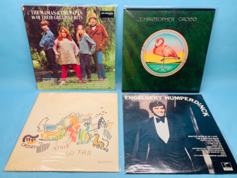 Photo 1 of 278114…4 vintage vinyl records in plastic sleeves 