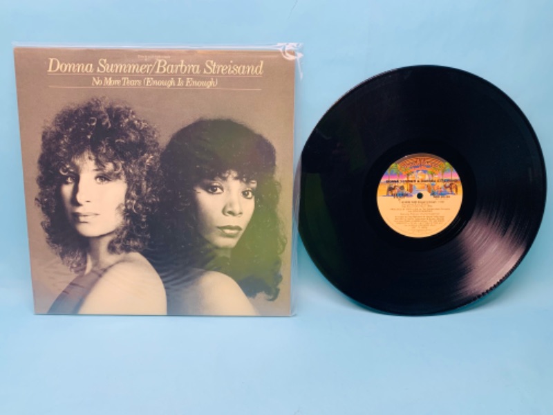 Photo 1 of 278123… donna Summer and Barbra Streisand vinyl record in great condition for age in plastic sleeve 