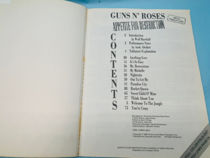 Photo 3 of 278132…guns n’ roses appetite for destruction guitar tablature music sheet book