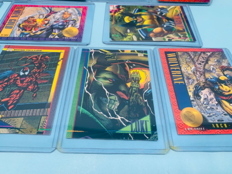 Photo 2 of 278133…13 vintage marvel trading cards in hard plastic sleeves 