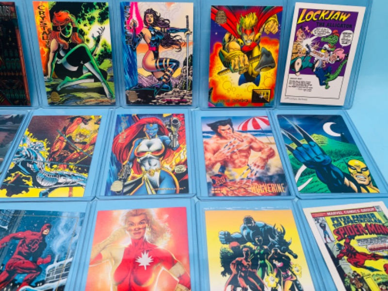 Photo 4 of 278135…25 vintage marvel, DC, lady death, and chromium comic trading cards in hard plastic sleeves 
