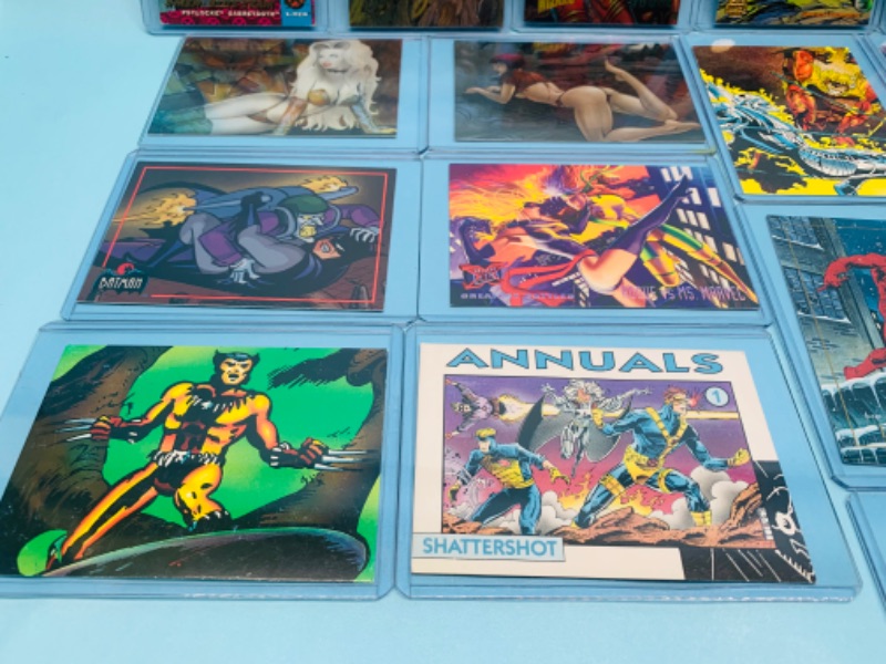 Photo 3 of 278135…25 vintage marvel, DC, lady death, and chromium comic trading cards in hard plastic sleeves 