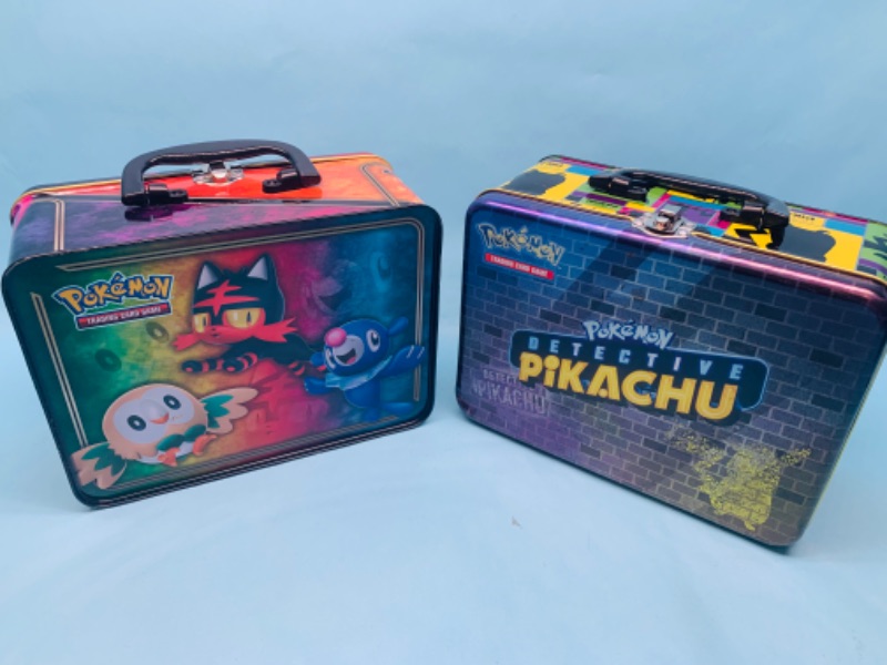 Photo 4 of 278137…two empty Pokémon  lunchbox / storage tins- empty 