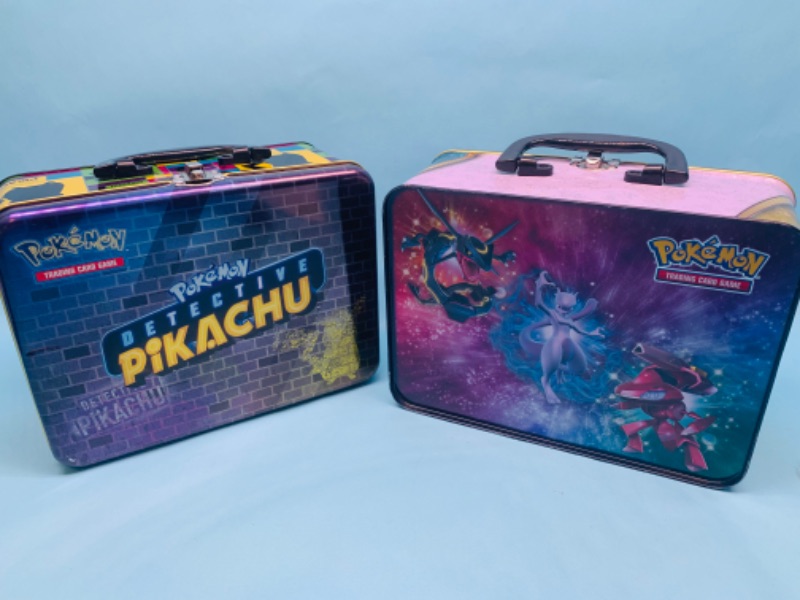 Photo 2 of 278138…2 empty Pokémon lunchbox/ storage tins - empty 