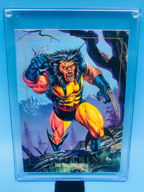 Photo 1 of 278142…1992 Marvel masterpieces wolverine card 94 in hard plastic case