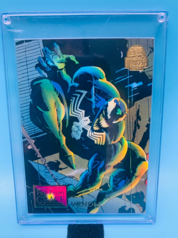 Photo 1 of 278143…1994 marvel venom fall from grace card 64 in hard plastic case 