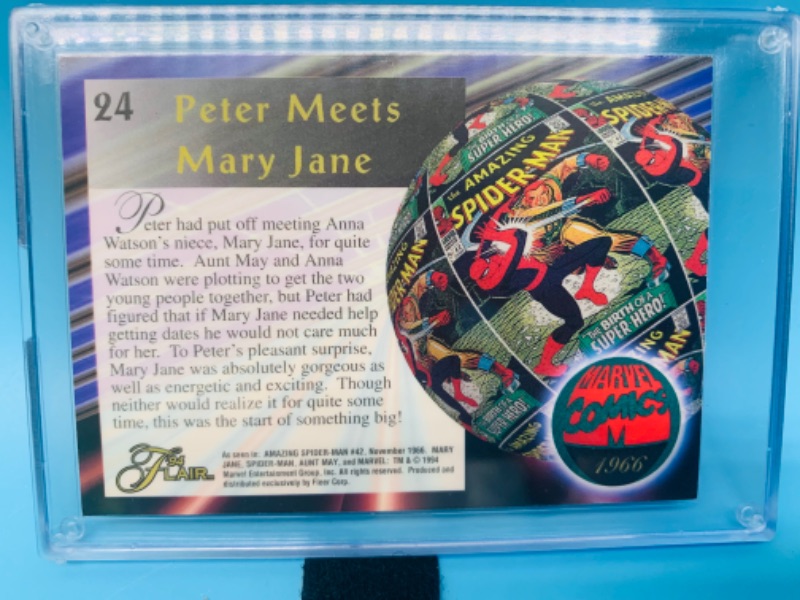 Photo 2 of 278151…flair 1994 Peter meets Mary Jane card 24 in hard plastic case 