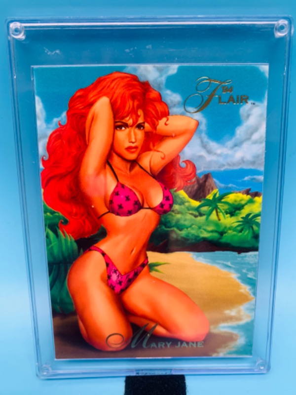 Photo 1 of 278151…flair 1994 Peter meets Mary Jane card 24 in hard plastic case 