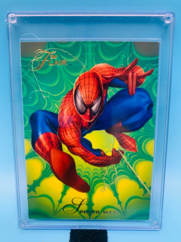 Photo 1 of 278152…flair 1994 Spider-Man card in hard plastic case 