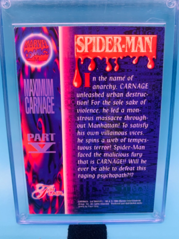 Photo 2 of 278152…flair 1994 Spider-Man card in hard plastic case 