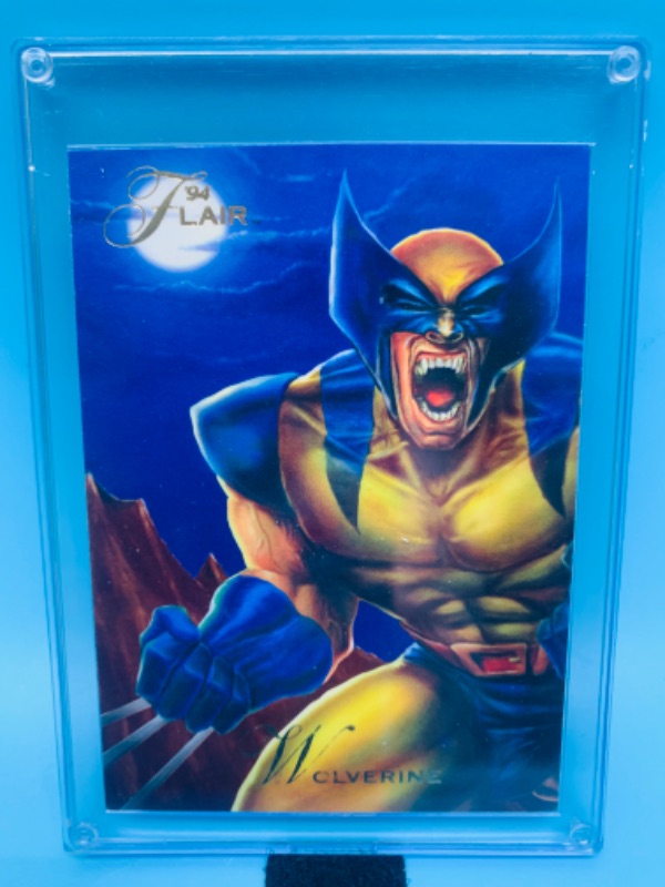 Photo 1 of 278154…flair 1994 Wolverine card in hard plastic case 