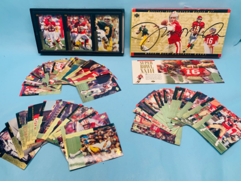 Photo 1 of 278183…upper deck official joe Montana career set trading cards in box 