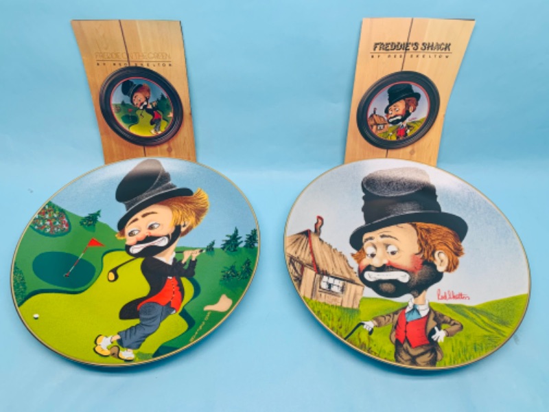 Photo 1 of 278185…two  Red Skeleton Freddy on the green collector plates