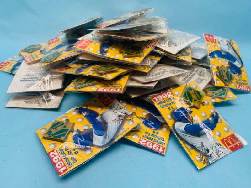 Photo 1 of 278186…50 McDonald’s 1992 ken Griffey jr. Limited edition collector pins in packages 