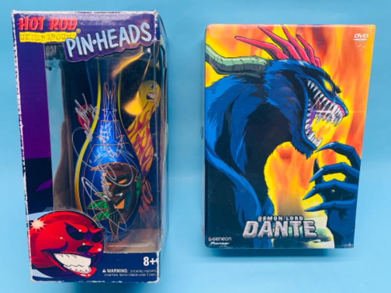 Photo 1 of 278188…autographed hot rod pin-heads and pioneer demon lord Dante DVD’s in boxes