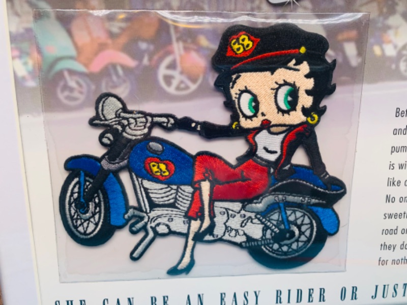 Photo 2 of 278195…framed Betty Boop  biker patch 14x11 