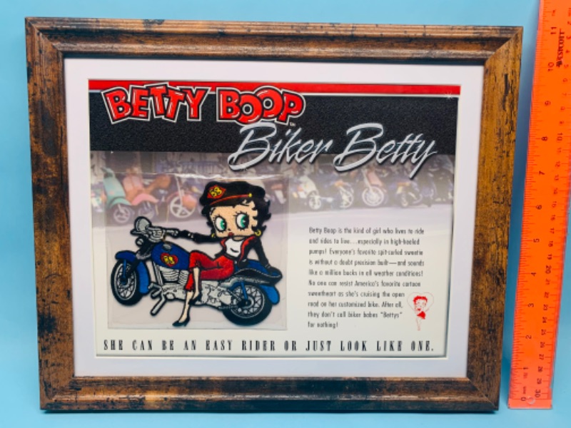 Photo 1 of 278195…framed Betty Boop  biker patch 14x11 