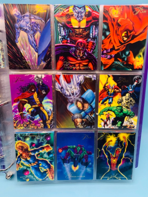 Photo 8 of 278200…135 flair 1994  marvel trading cards in binder - not every page is photographed 