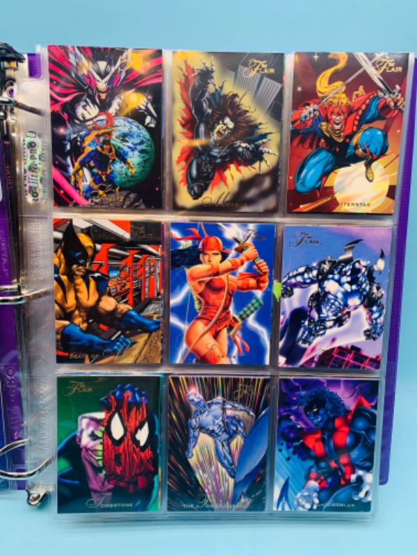 Photo 6 of 278200…135 flair 1994  marvel trading cards in binder - not every page is photographed 