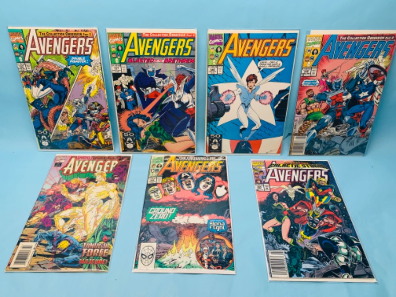 Photo 1 of 278207… seven avengers comics in plastic sleeves