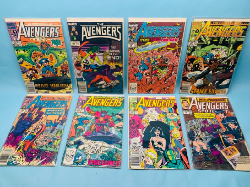 Photo 1 of 278212… eight avengers comics in plastic sleeves