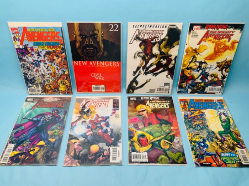 Photo 1 of 278214… eight avengers comics in  plastic sleeves