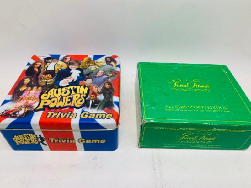 Photo 1 of 278240…two trivia games- Austin powers and sports edition 