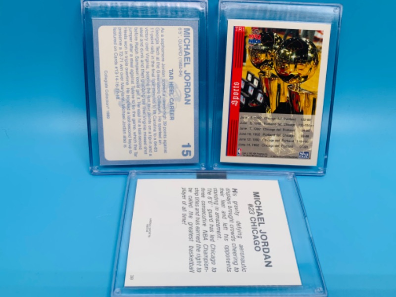 Photo 2 of 278263…3 Michael Jordan trading cards in hard plastic cases 