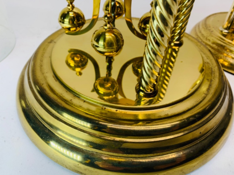 Photo 7 of 278267…two vintage mantle clocks- one brass and glass and one plastic  and glass