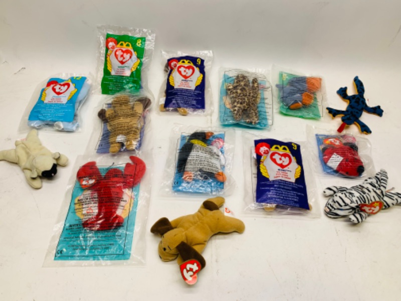 Photo 1 of 278279…vintage McDonald’s happy meal ty beanie babies- most in sealed packages 