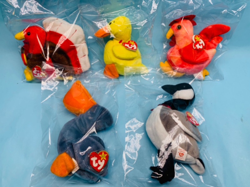 Photo 1 of 278285…5 ty beanie babies- birds
