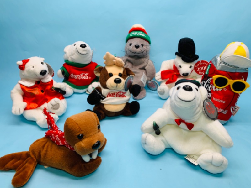 Photo 1 of 278288…8 Coca Cola holiday plushies with tags